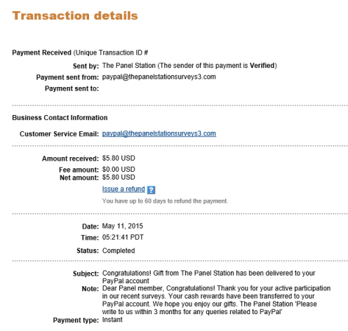 The Panel Station Paid Me