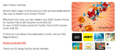 E-Gift Vouchers are now available at YouGov