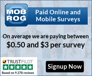 Mobrog Surveys: Paid Online and Mobile Surveys. On average paying between $0.50 and $3 per survey. Signup Now.